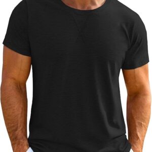 unclecat mens t shirts short sleeve crew neck t shirt casual summer classic basic tee shirts